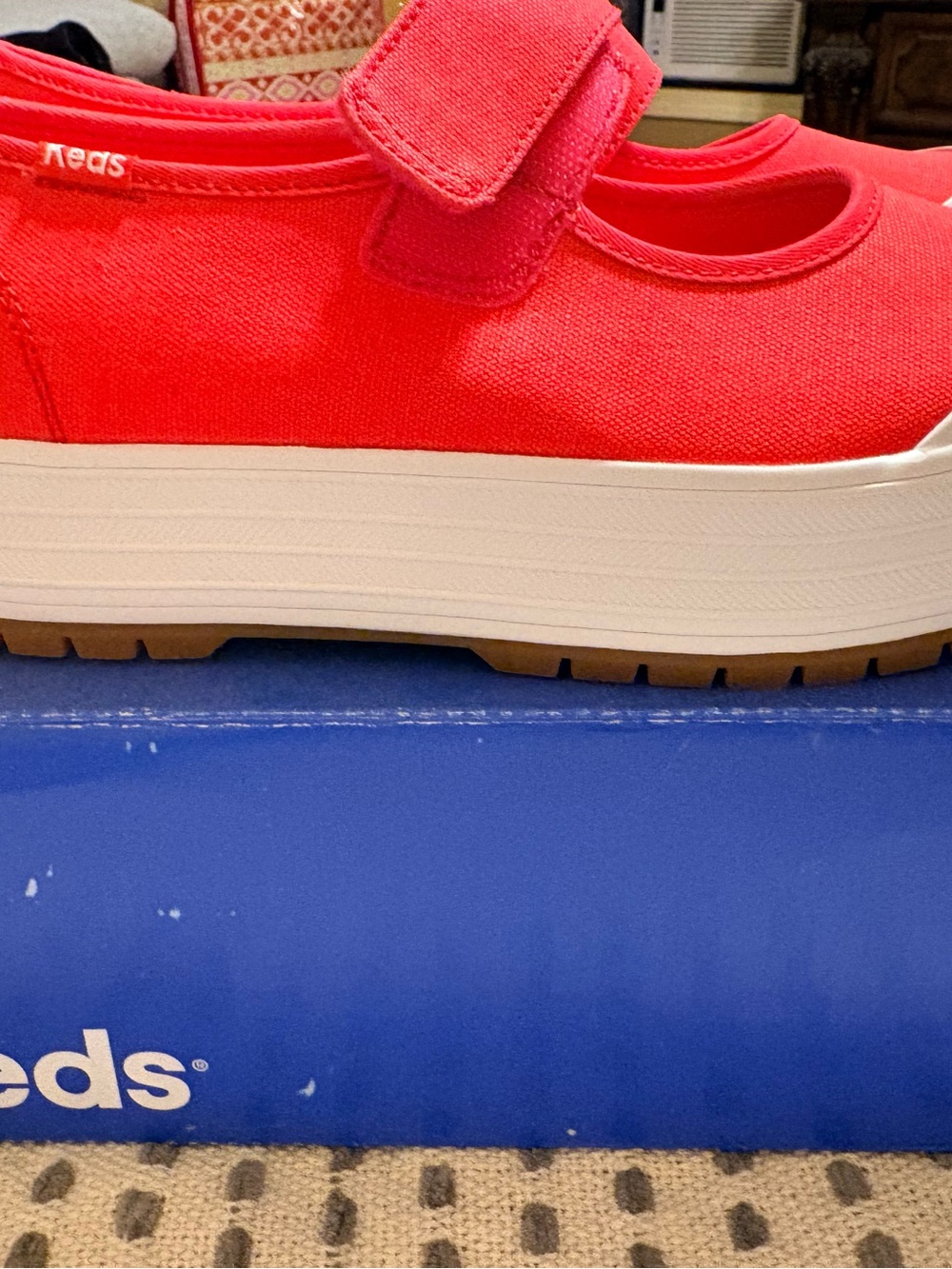 Brand NEW Women’s Keds Red Canvas Mary Jane Sneakers —NOT KIDS SHOES!!! - Picture 2 of 6